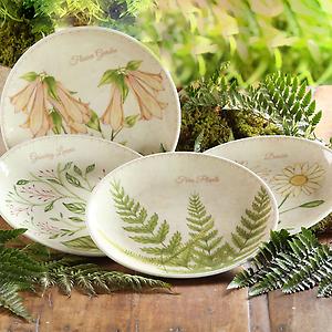 Plato Postre 20cm Lovely Garden Flores Vajillas Corona