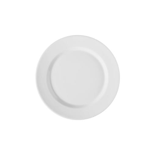 Juego de platos Oxford de porcelana blanca, 20 cm, 6 piezas Juego de platos Oxford de porcelana blanca, 20 cm, 6 piezas
