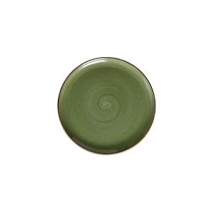 Plato pando coupe 17.7cm Artisan verde oliva