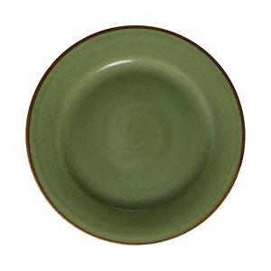 Plato pando 31.6cm Artisan verde oliva