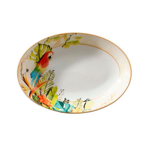 Bandeja Selva con Diseño de Guacamayas y Flores Vajillas Corona
