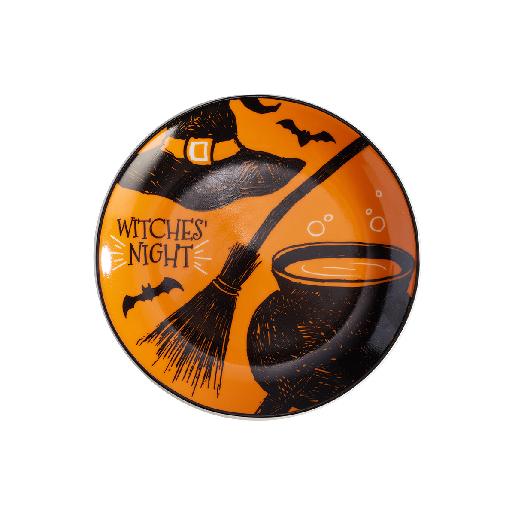 Plato Postre Halloween Bruja 20.4cm Plato Postre Halloween Bruja 20.4cm