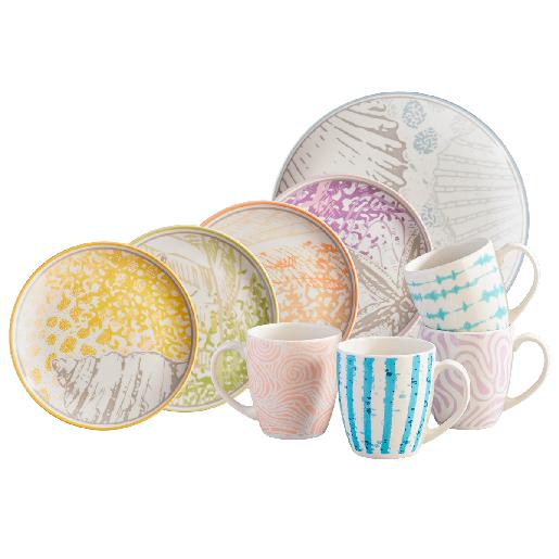 Combo Set 5 Platos Marina + 4 Mugs Yaku Combo Set 5 Platos Marina + 4 Mugs Yaku