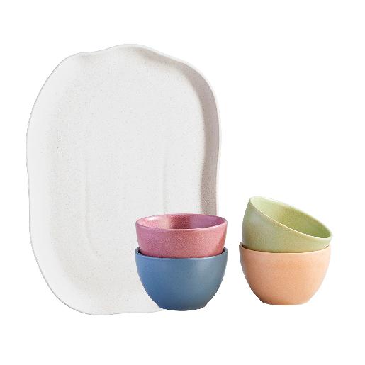 Combo Bandeja Orión + 4 Mini Bowls Océano Combo Bandeja Orión + 4 Mini Bowls Océano