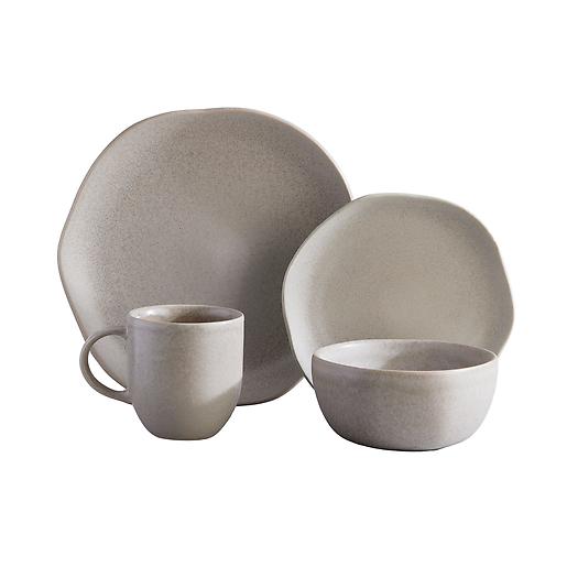 Vajilla Corona Concreto Reactivo 4 Puestos 16 Piezas Vajilla Corona Concreto Reactivo 4 Puestos 16 Piezas