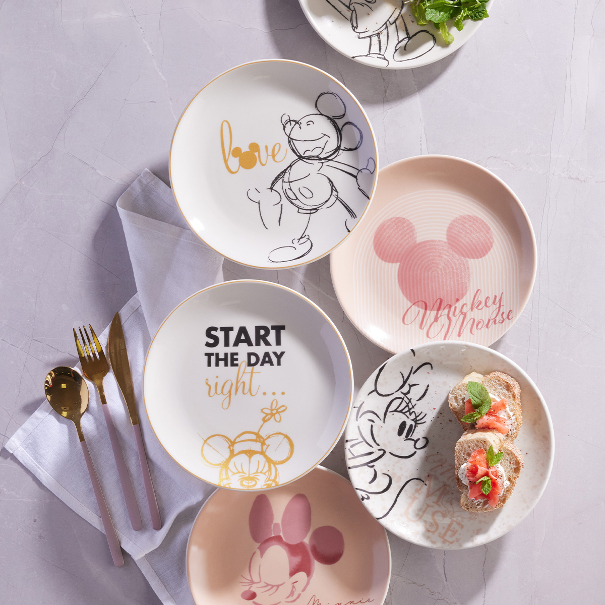 Plato Postre 20.2cm Mickey Rose Disney