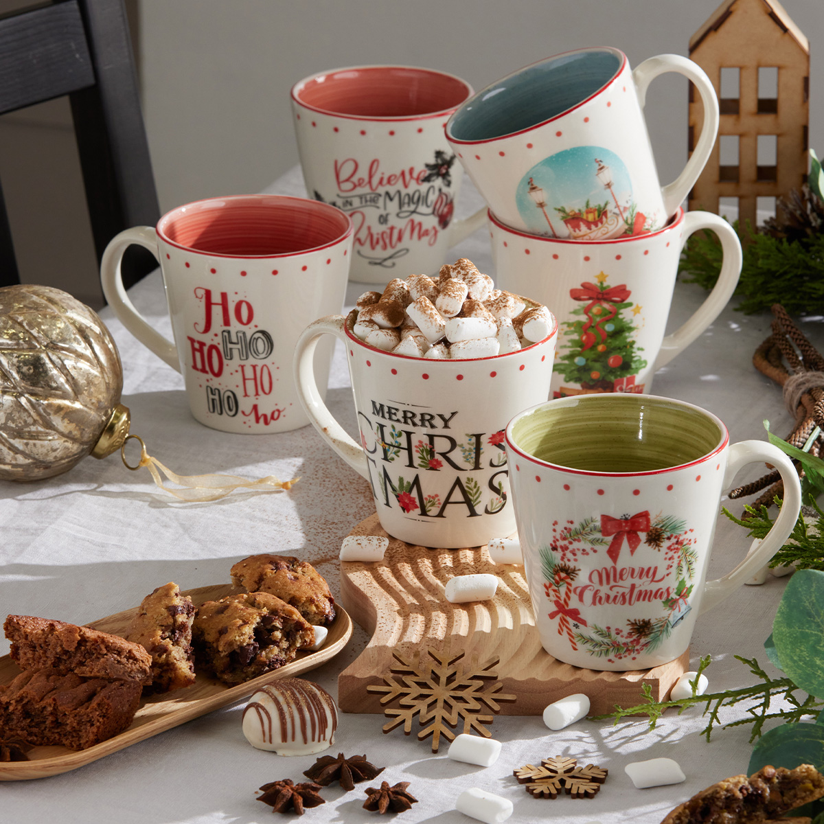 Mug 367.9ml Mensajes de Navidad HoHoHo