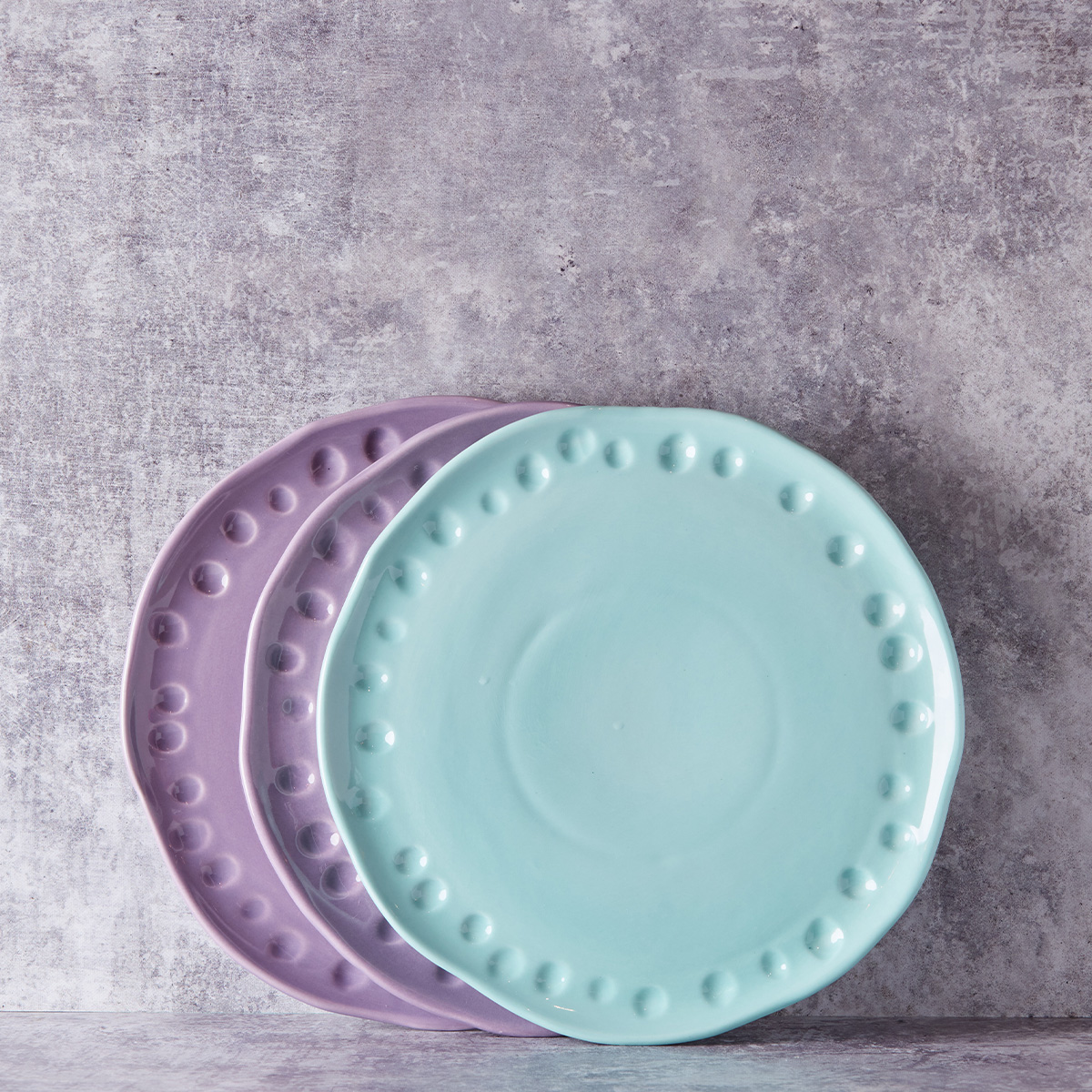 Plato Irregular Huellas Cocoplum 24cm Menta