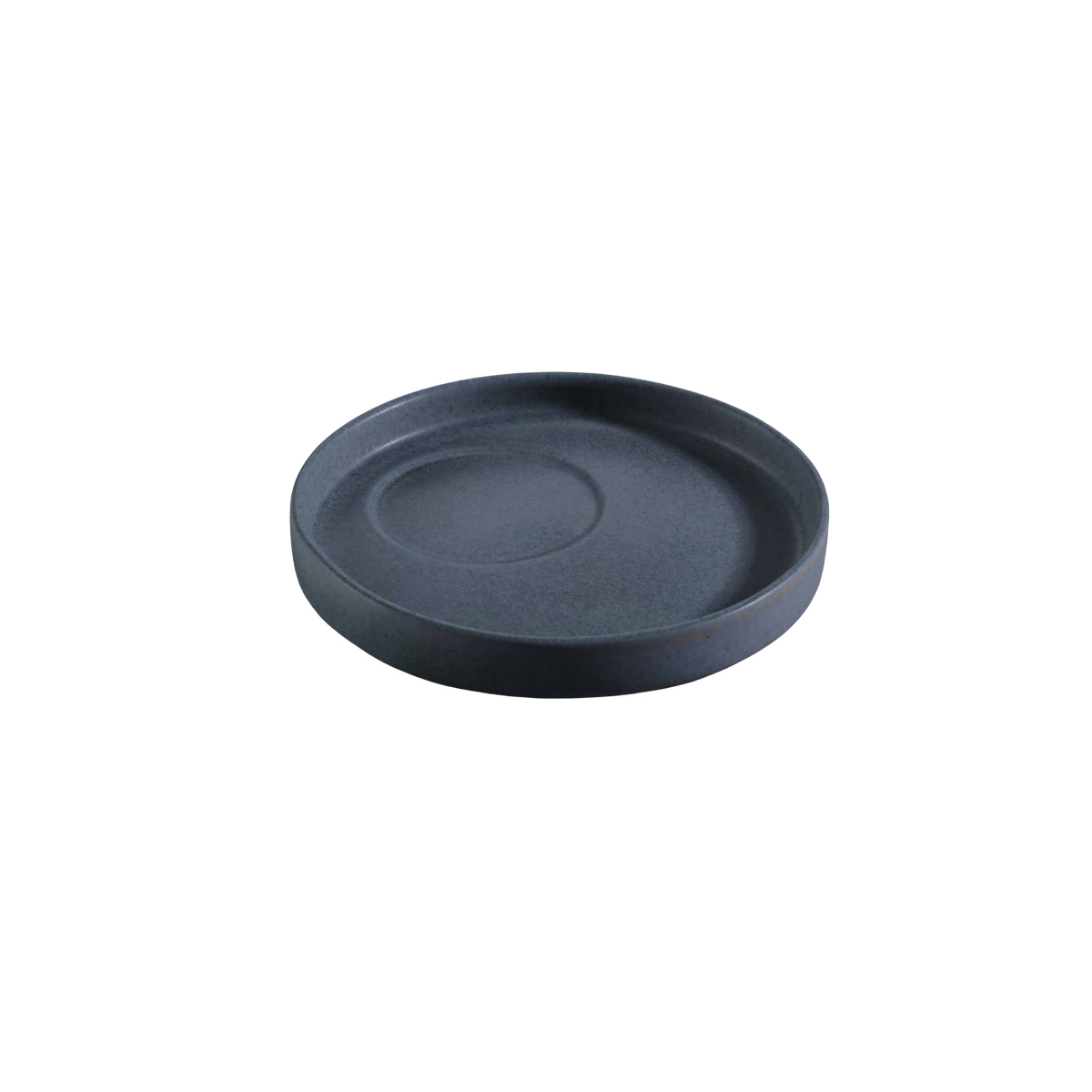 plato té 15.5cm color mate azul envejeci