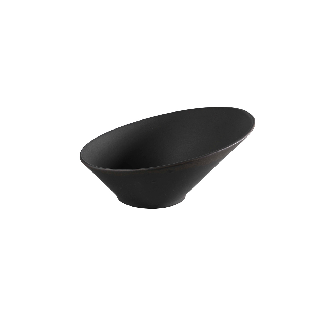 Bowl Inclinado 866ml Negro Mate Envejecido