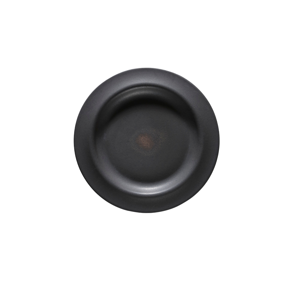 Plato Pando 25.4cm Negro Mate Envejecido