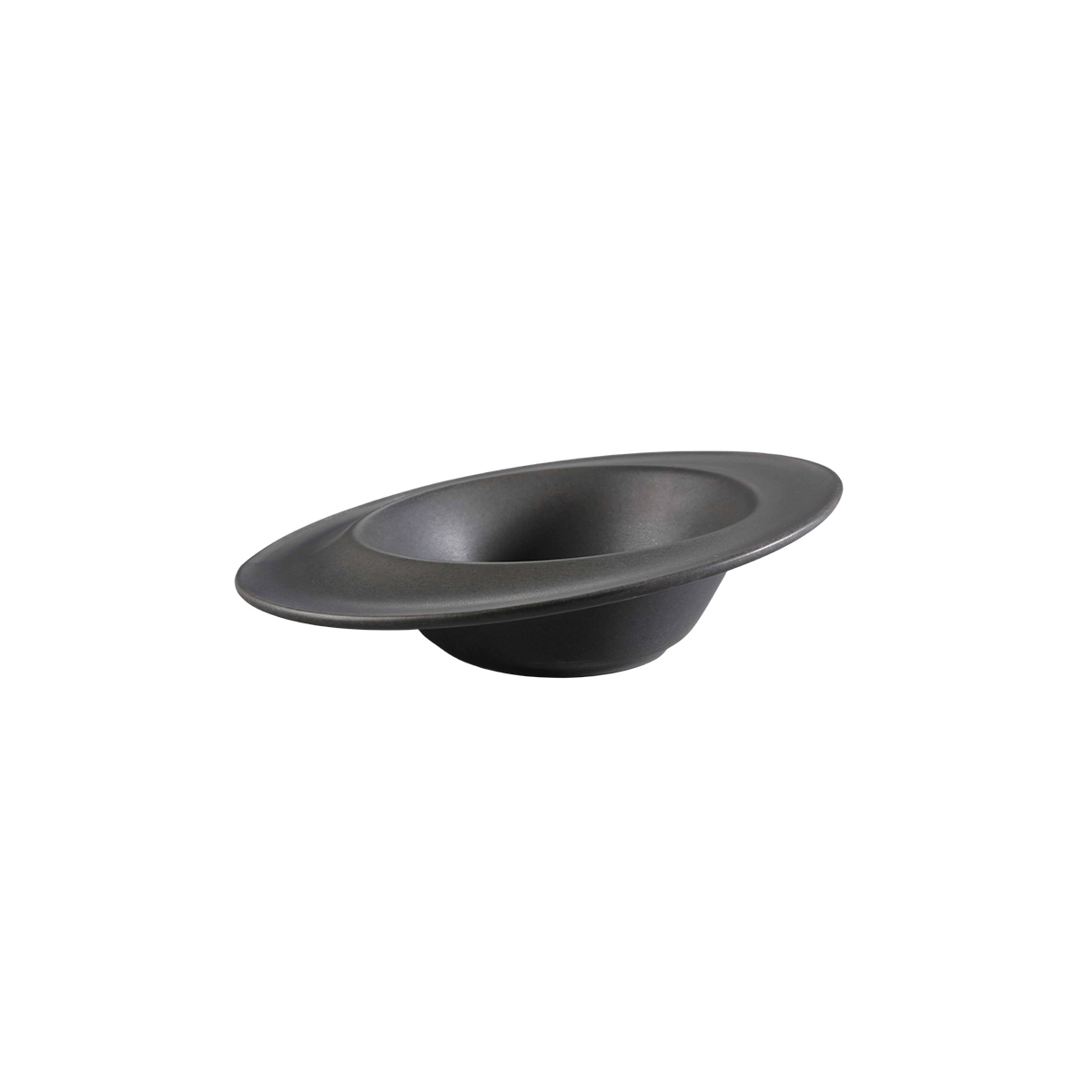 Plato Hondo 593ml Color Mate Negro Envejecido