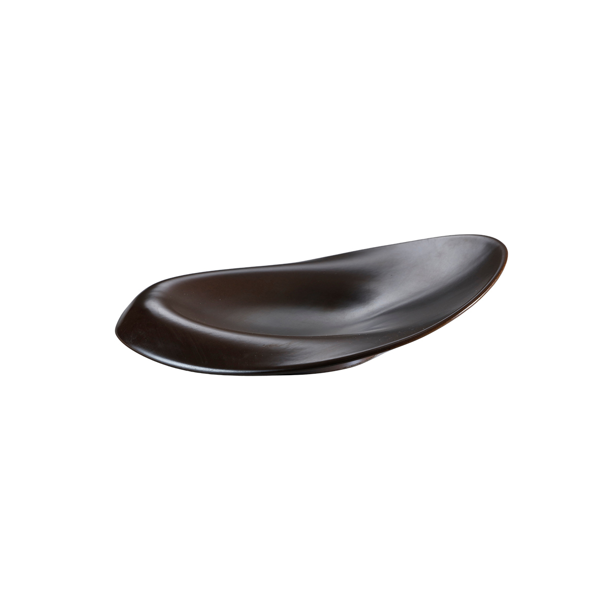 plato hondo 27.6cm color cafe brillante