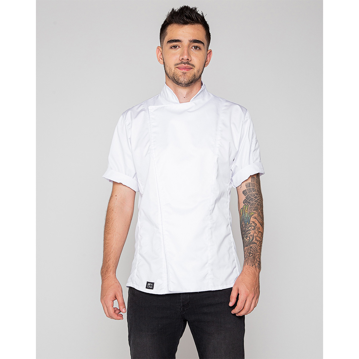 Chaqueta Broche Manga Corta Talla M by All in Chef