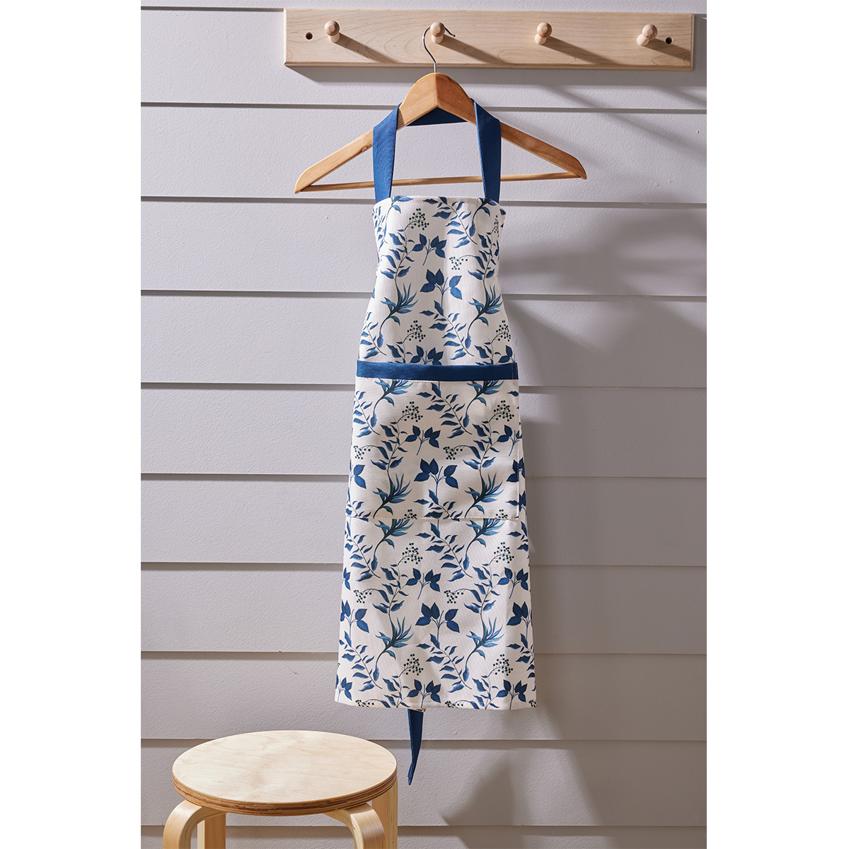 Delantal 80X70cm Otoño Azul