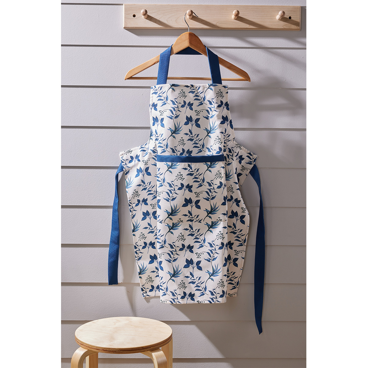 Delantal 80X70cm Otoño Azul