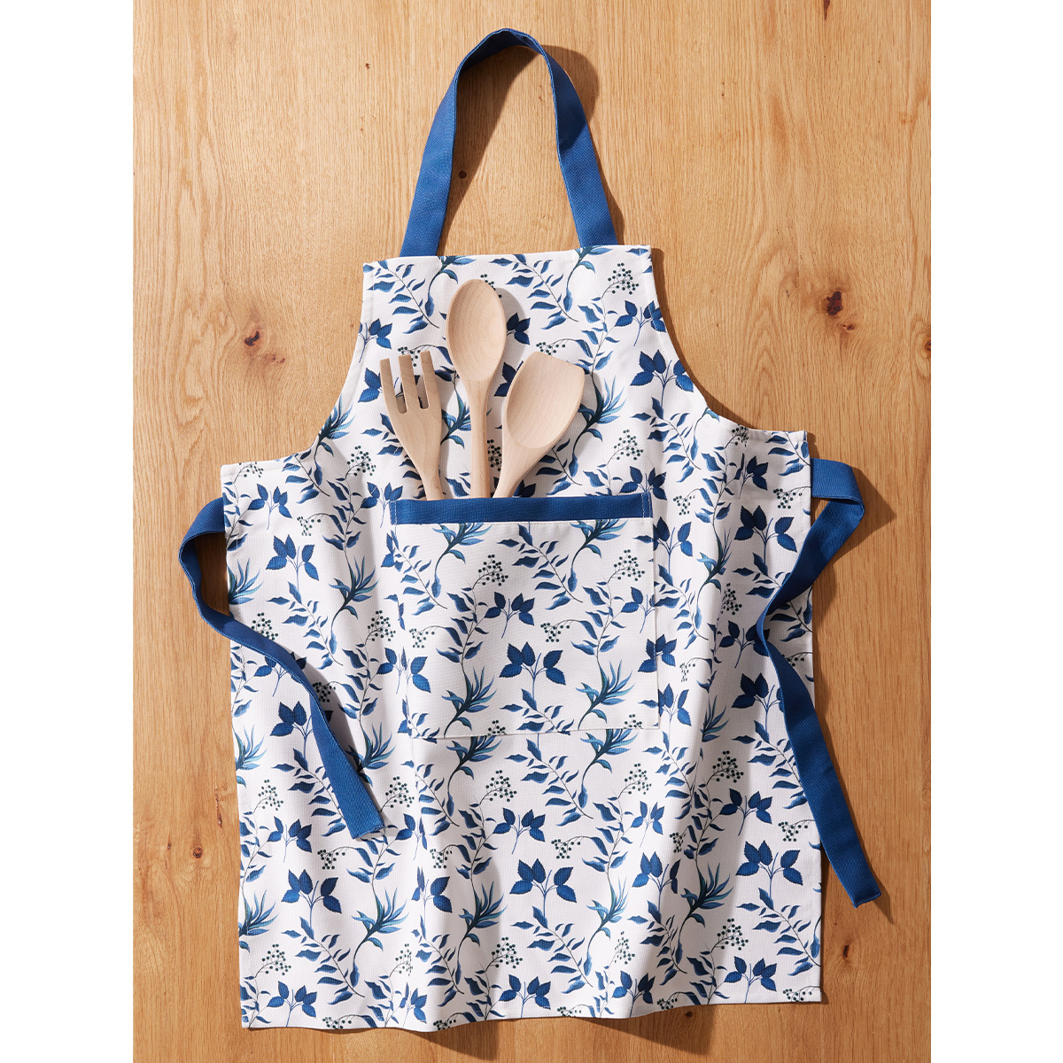 Delantal 80X70cm Otoño Azul
