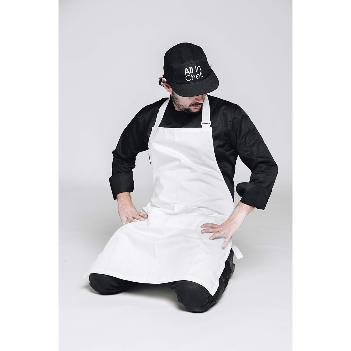 Delantal Pechera Blanco by All in Chef