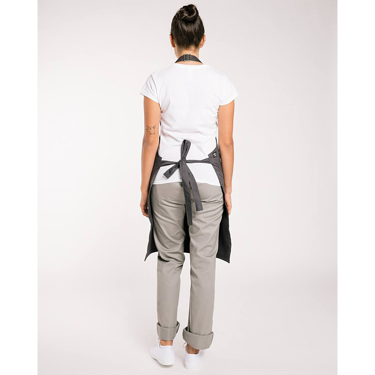 Delantal Pechera Gris by All in Chef
