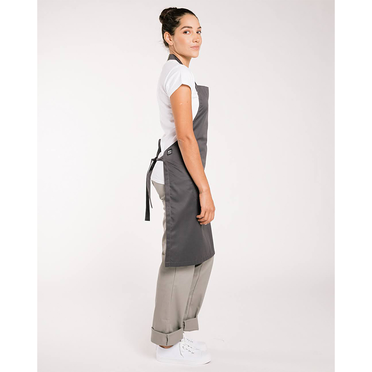 Delantal Pechera Gris by All in Chef