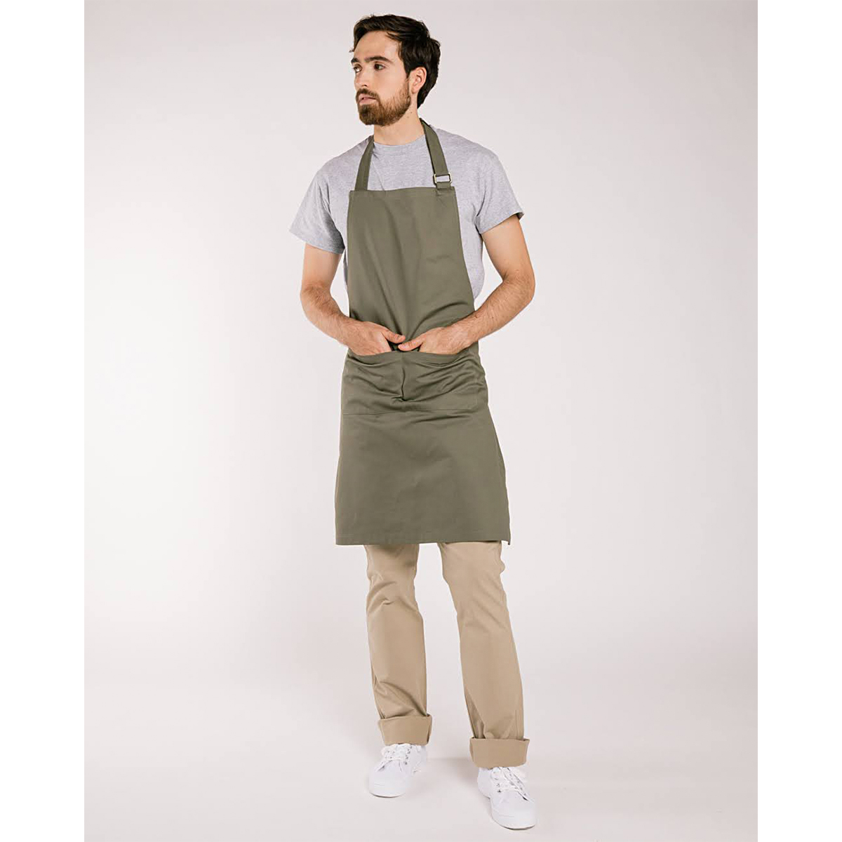 Delantal Pechera Verde by All in Chef