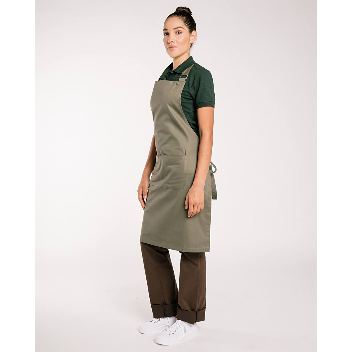 Delantal Pechera Verde by All in Chef