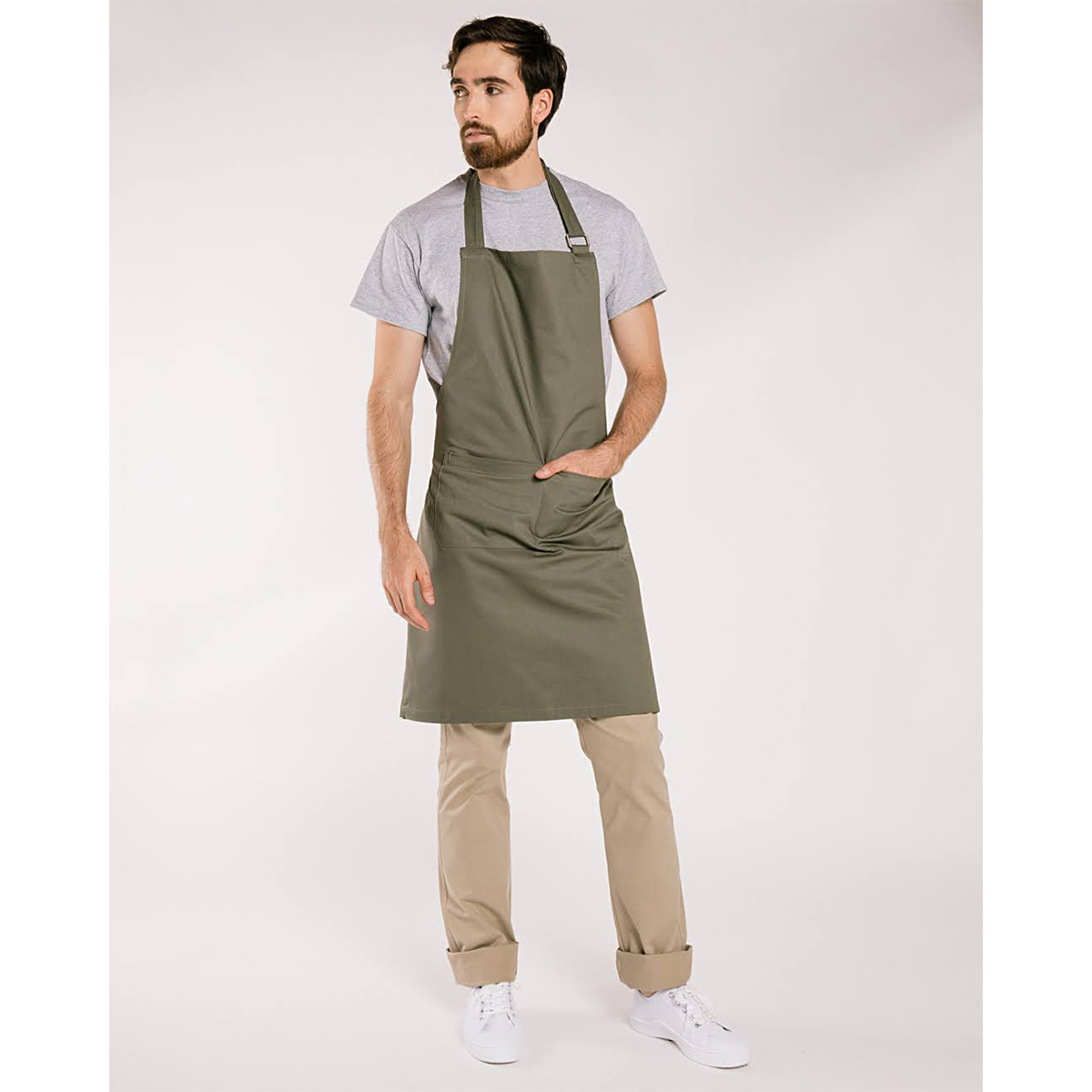 Delantal Pechera Verde by All in Chef