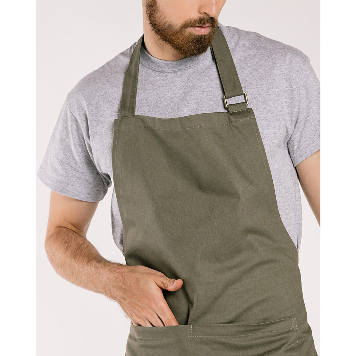 Delantal Pechera Verde by All in Chef