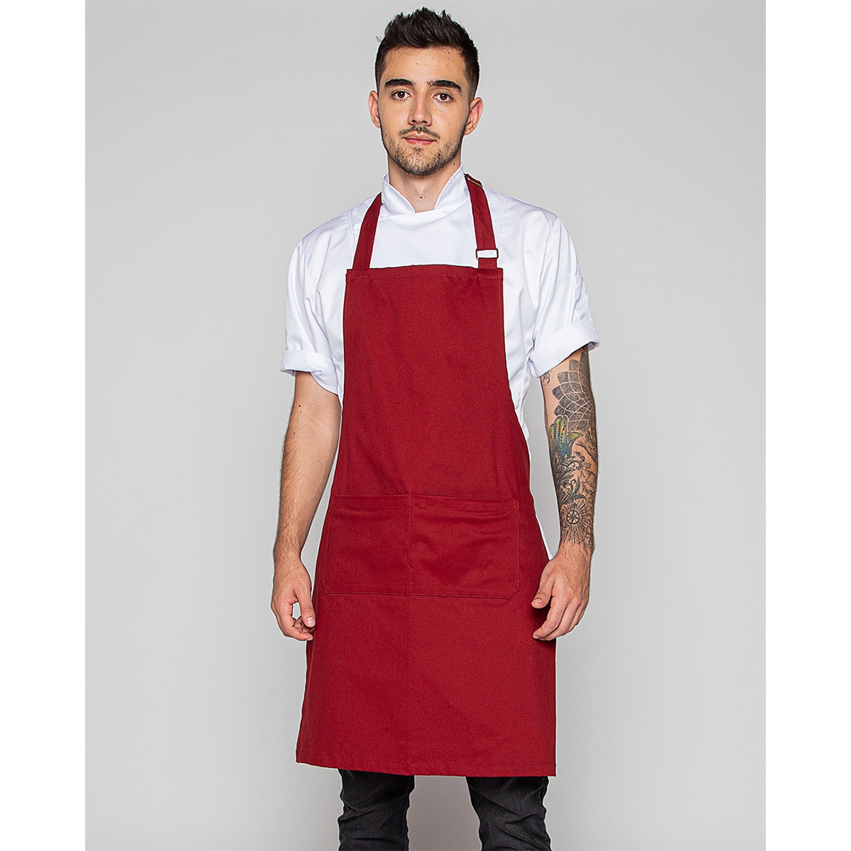 Delantal Pechera Vinotinto by All in Chef