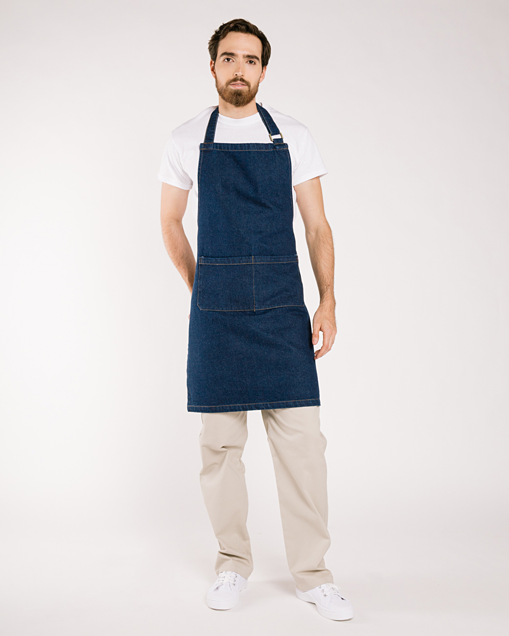 Delantal Pechera Jean Oscuro by All in Chef