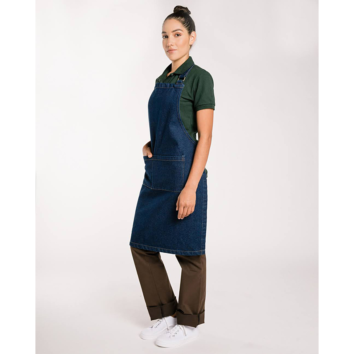 Delantal Pechera Jean Oscuro by All in Chef