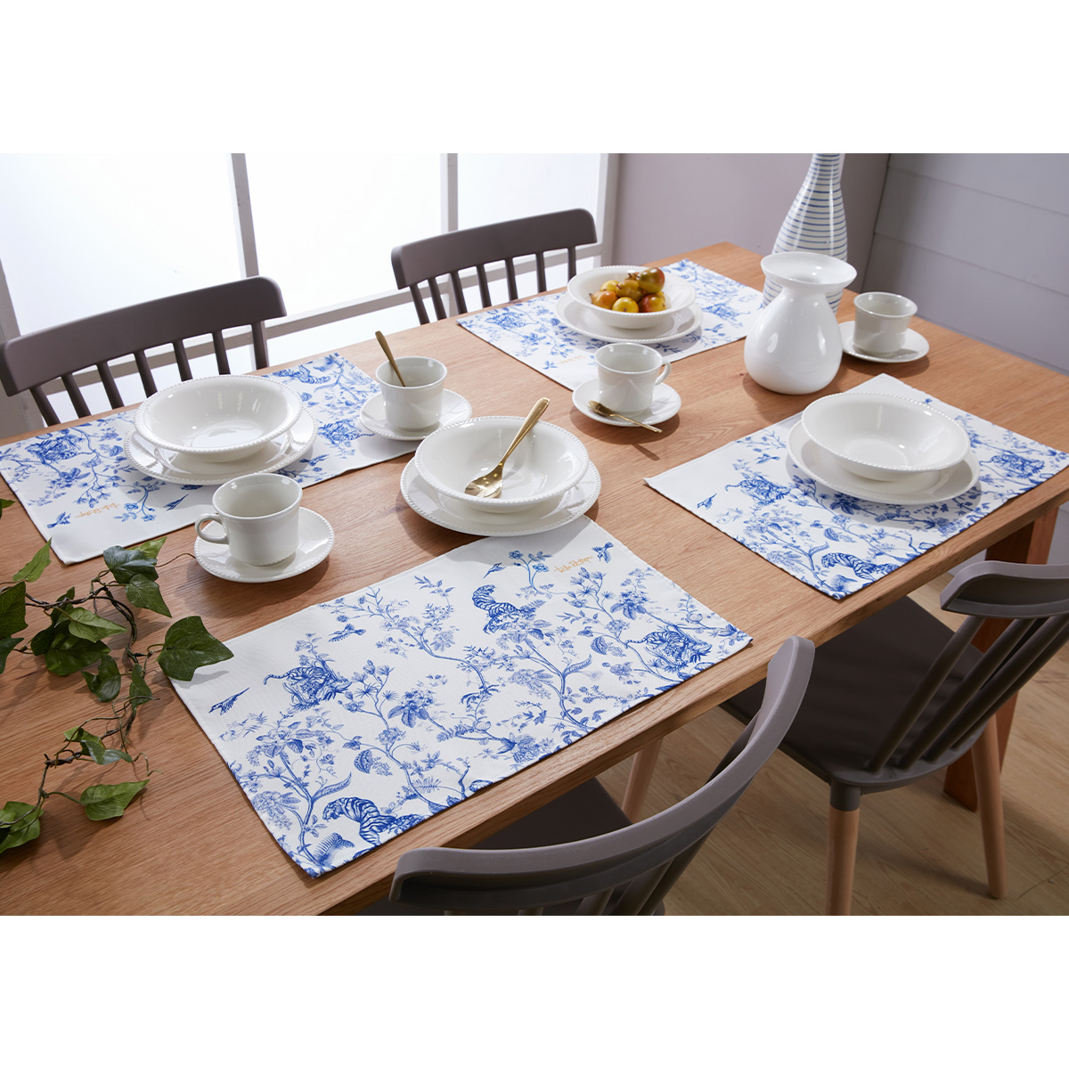 Set 4 Individuales Safari Azul