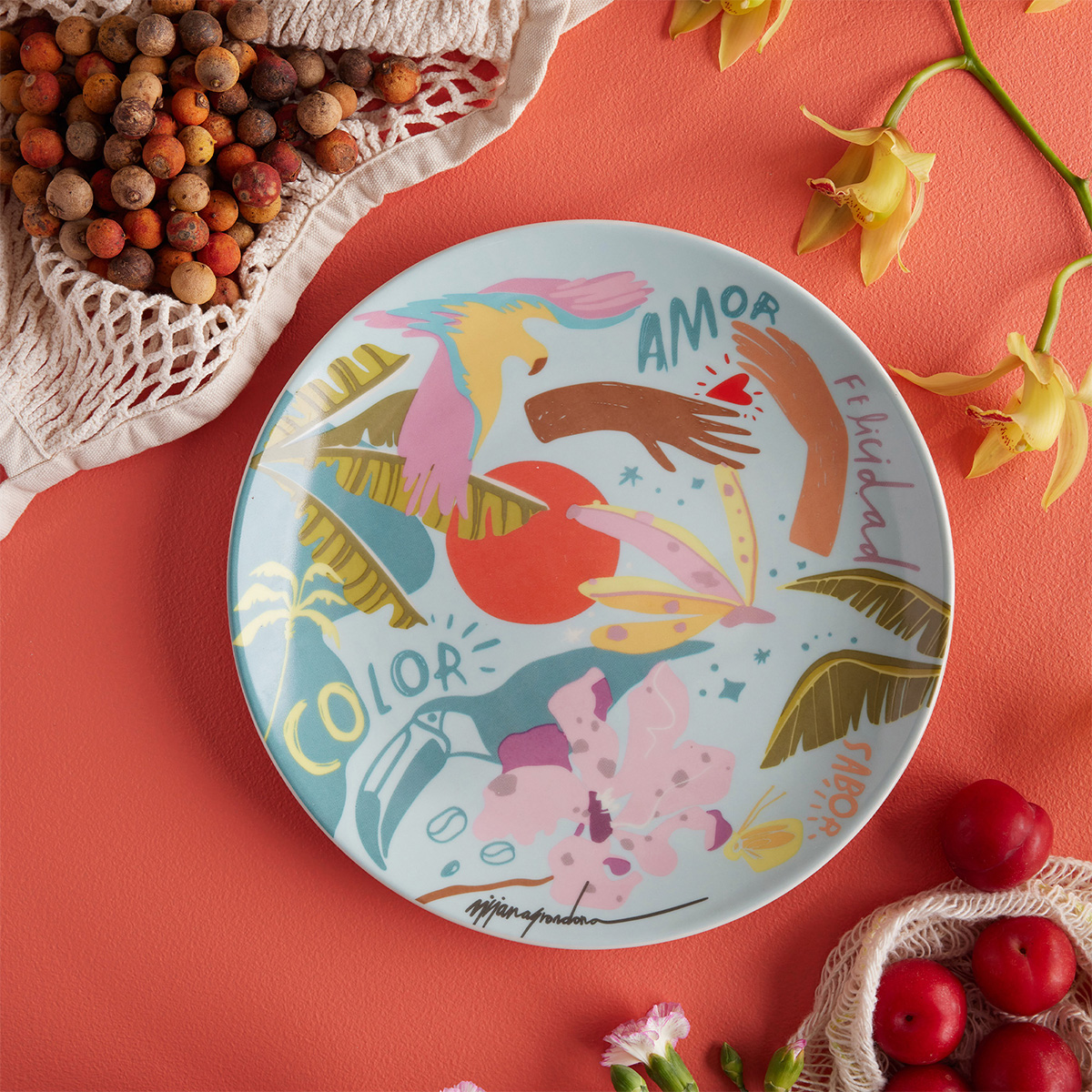Plato Pando 25.6cm by Viviana Grondona – Marca País Colombia