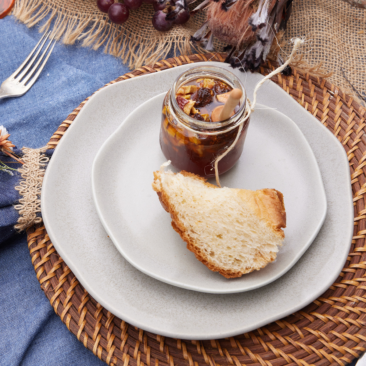 Plato Pando 26.2CM Concreto Reactivo