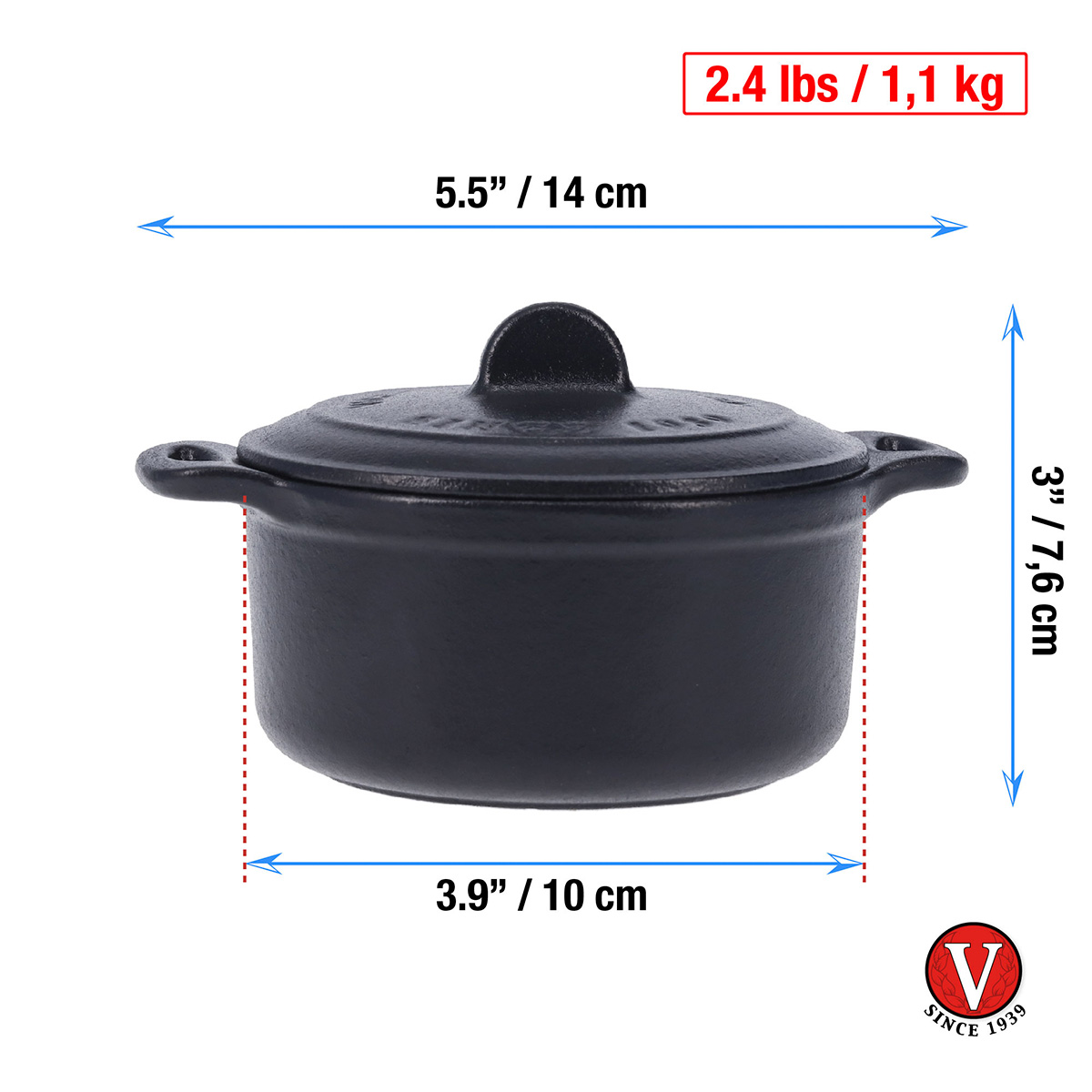 Mini Olla Cocotte 16.6 cm Esmaltada - Victoria