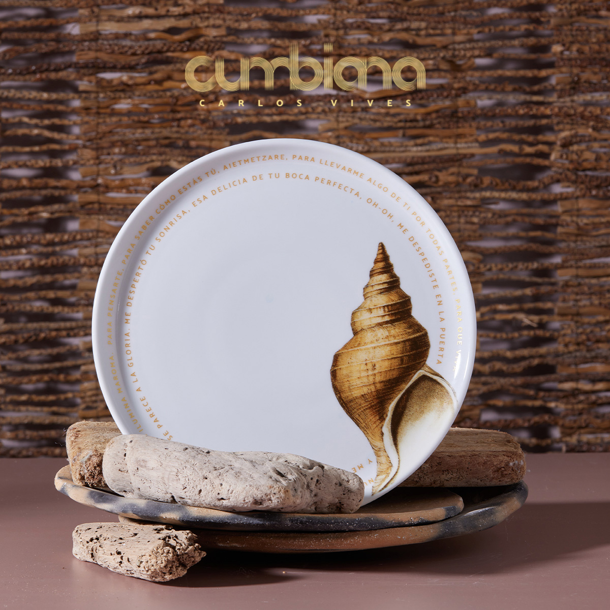 Set 4 platos Pando 23.6cm Cumbiana By Carlos Vives