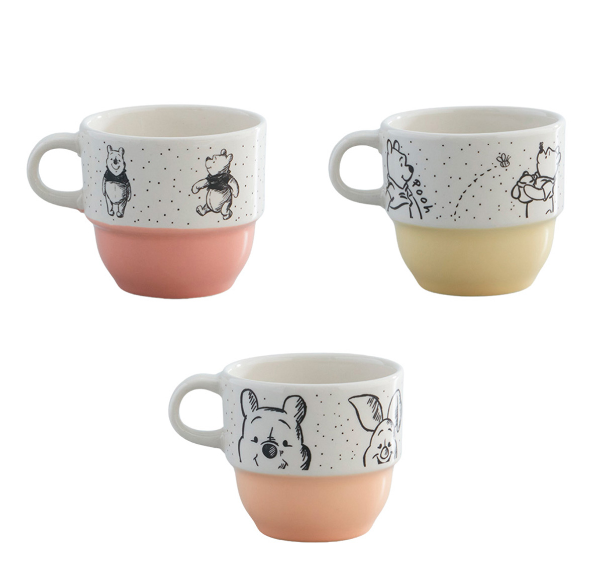 Set 3 Pocillos Winnie the Pooh