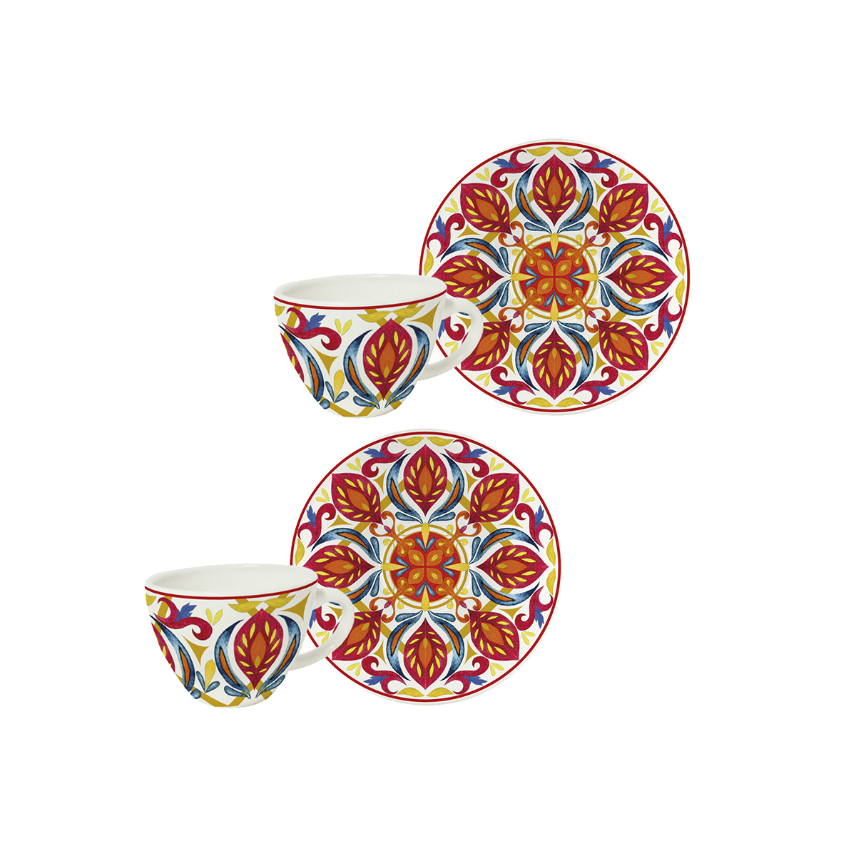 Set de Café 75ml Portofino 2 Puestos 4 Piezas