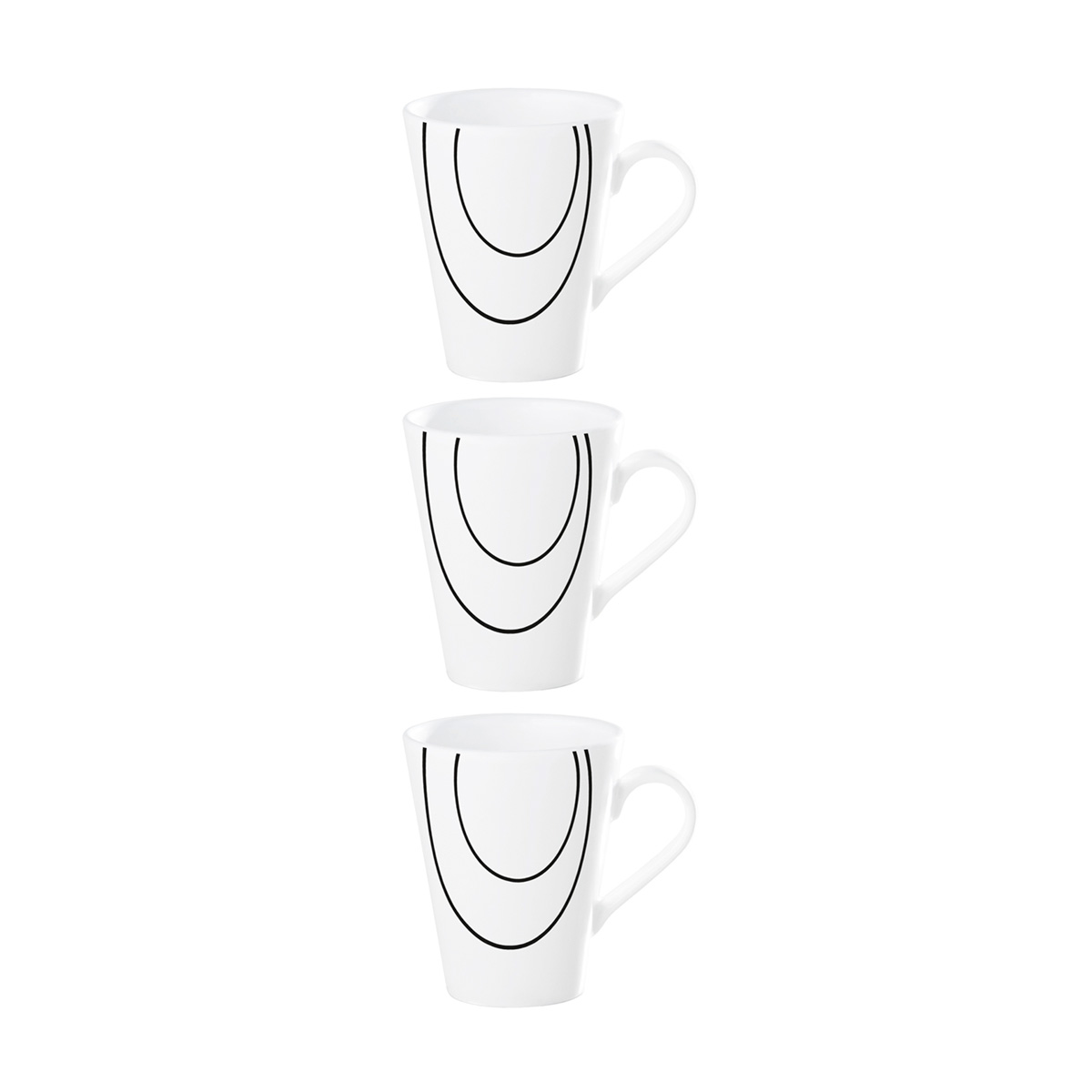 Set x 3 Mugs Contempo Square 278.9ml