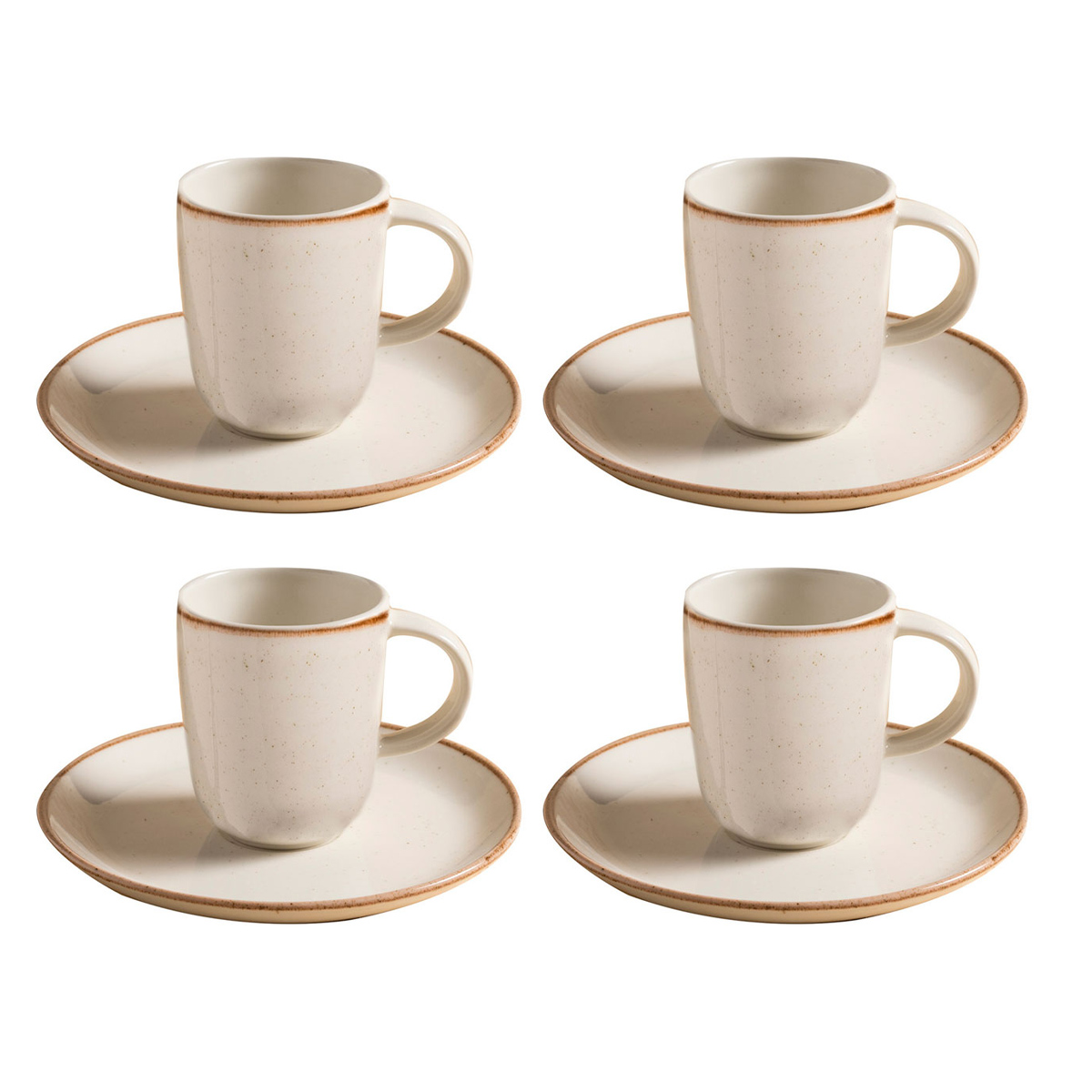 Set de té Corona Caoba 4 puestos 8 piezas