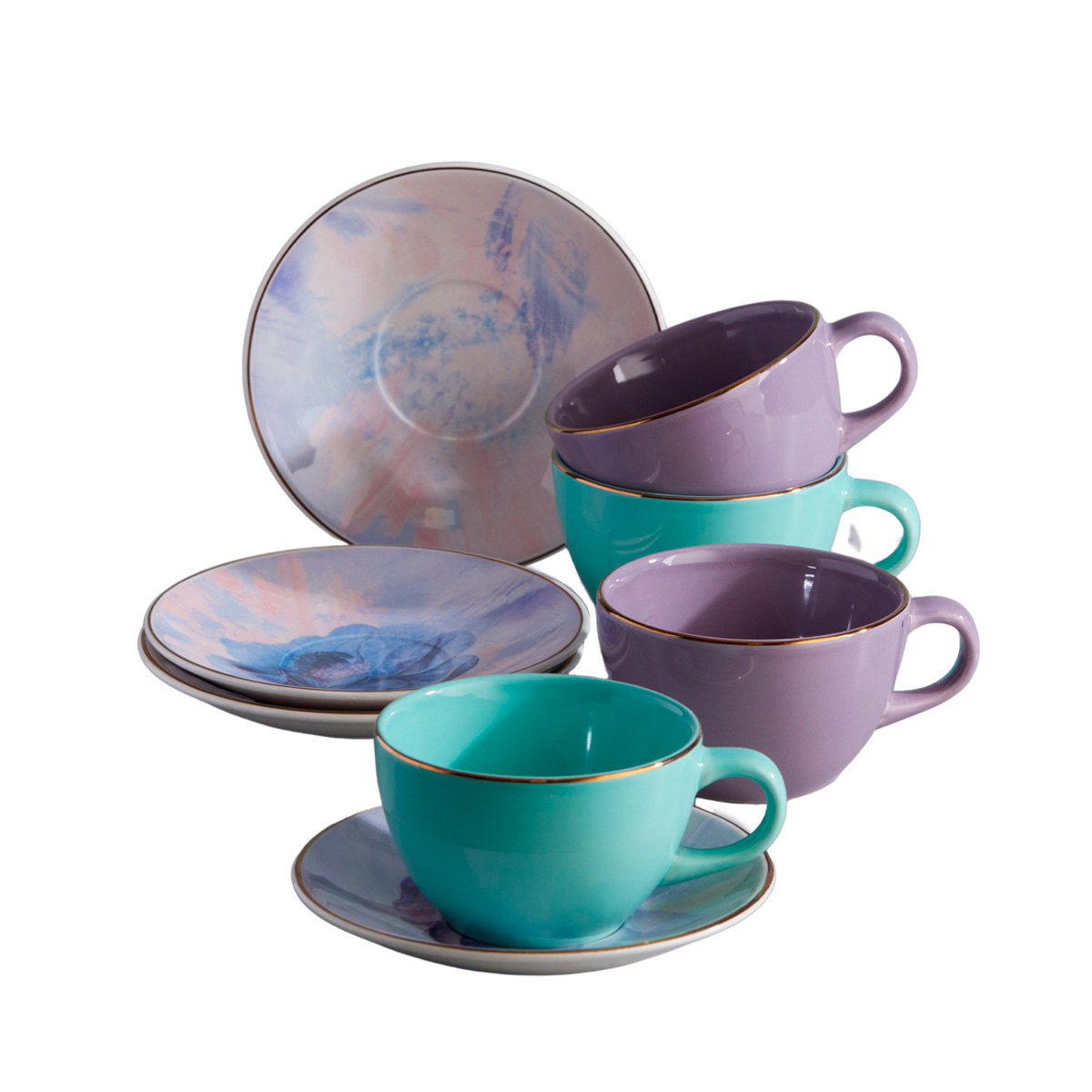 Set de Té 4 Puestos 8 Piezas 249.6ml Loreta