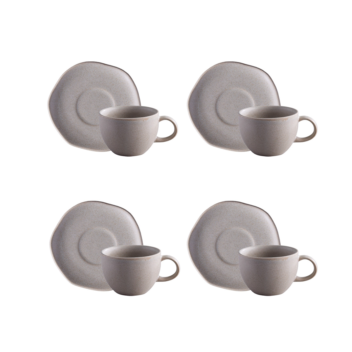 Set de Té 4 Puestos 8 Piezas Concreto 229.5ml