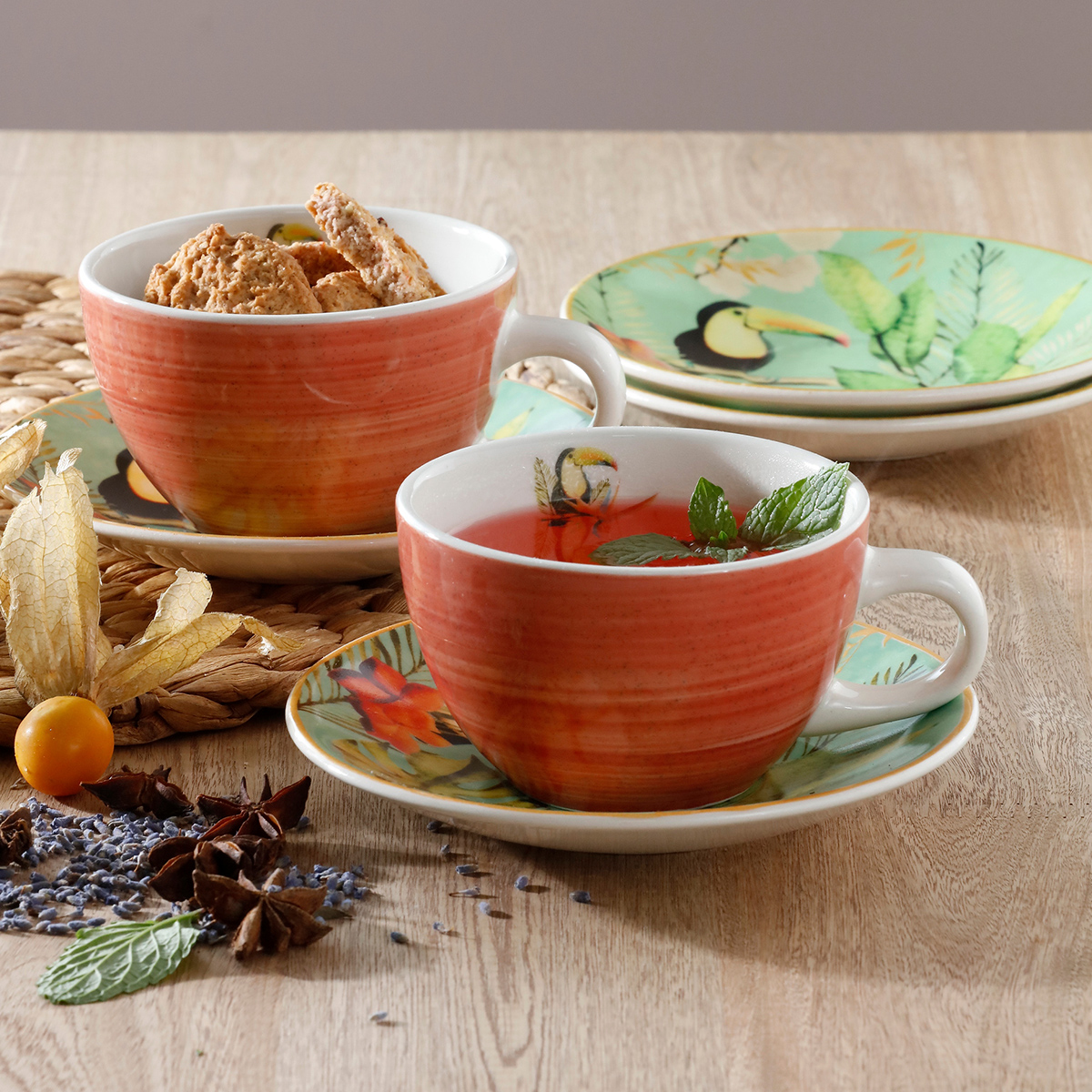 Set de Té Selva 249.6ml 4 Puestos 8 Piezas