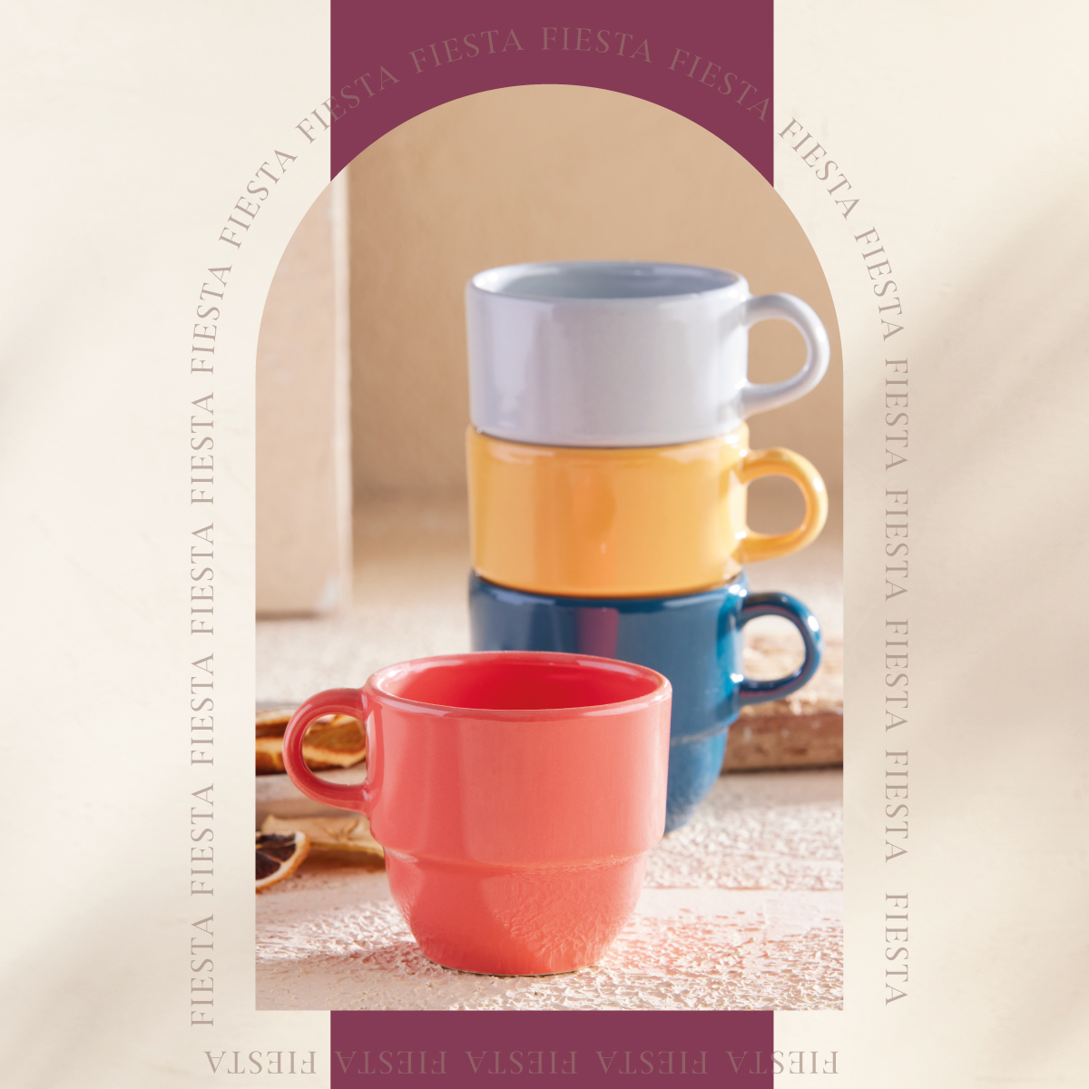 Set 4 Pocillos té Fiesta 201.4 ml