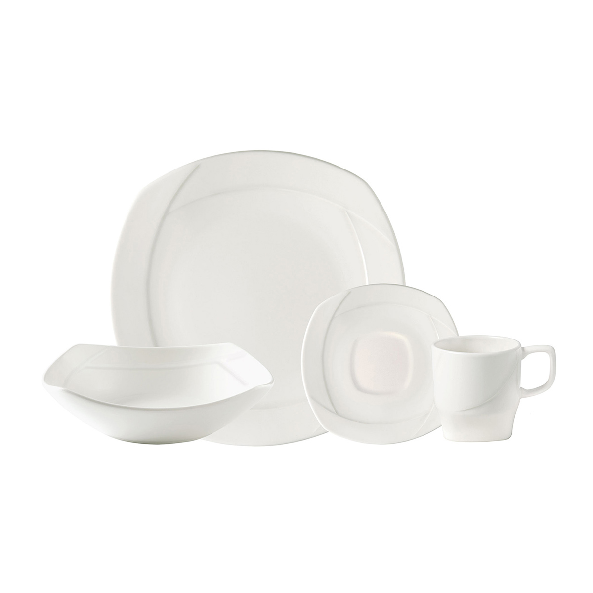 Vajilla Coron Luciana 4 Puestos 16 Piezas