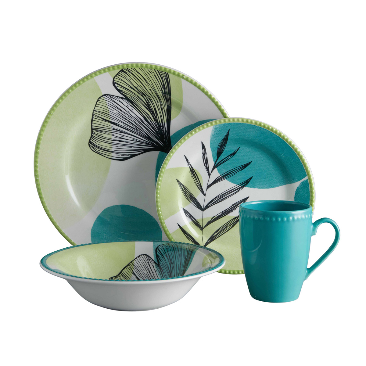 Vajilla Corona Artemisa 4 Puestos 16 Piezas