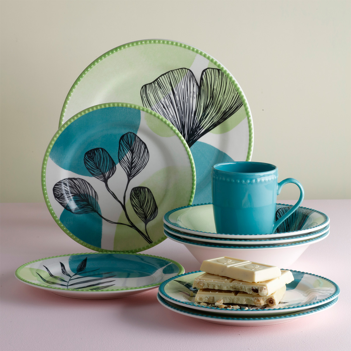 Vajilla Corona Artemisa 4 Puestos 16 Piezas