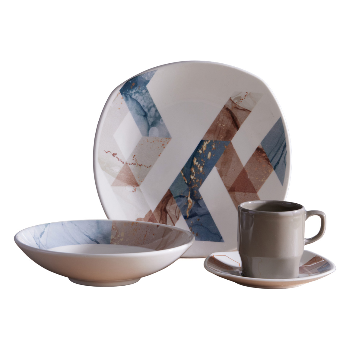 Vajilla Corona Lois 4 Puestos 16 Piezas